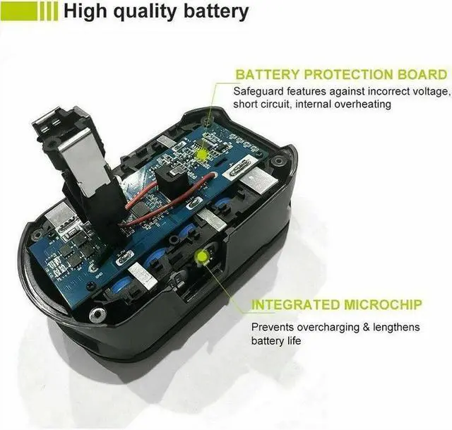 Alt view image 4 of 7 - Vanon 2Pack 9.0Ah for Ryobi One+Plus RB18L50 18V Lithium P108 Battery P109 Cordless