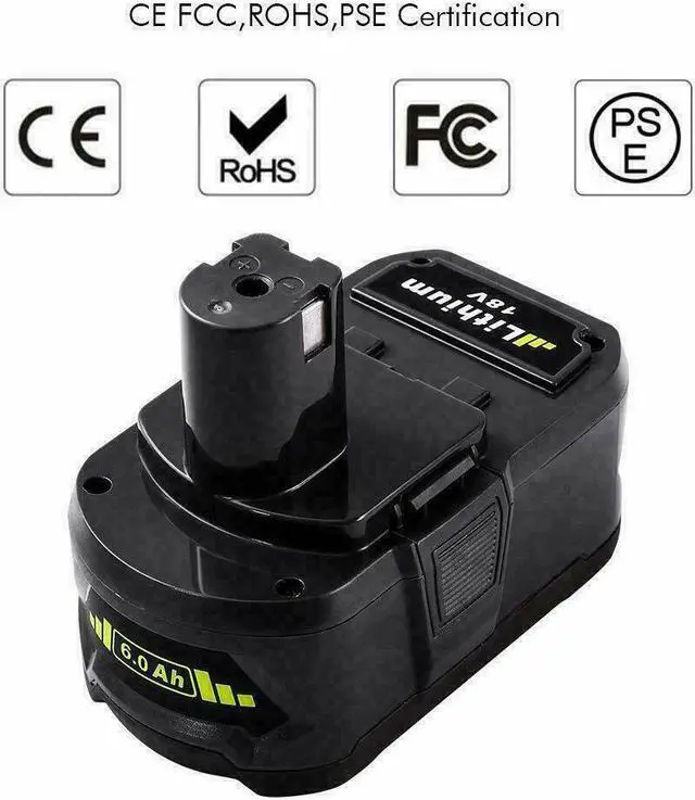 Alt view image 7 of 7 - Vanon 2Pack 9.0Ah for Ryobi One+Plus RB18L50 18V Lithium P108 Battery P109 Cordless