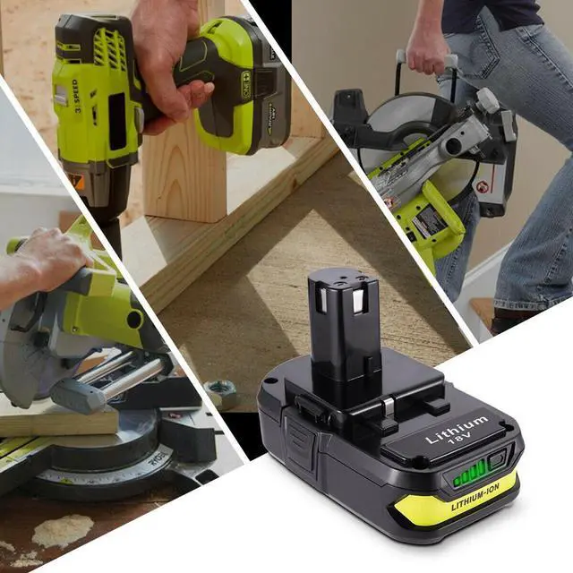 Alt view image 5 of 7 - Vanon 2Pack 3.6Ah 18Volt P102 Lithium-Ion P108 Battery For Ryobi 18V One+ Plus P103 P104 P105 P107 P109 P122