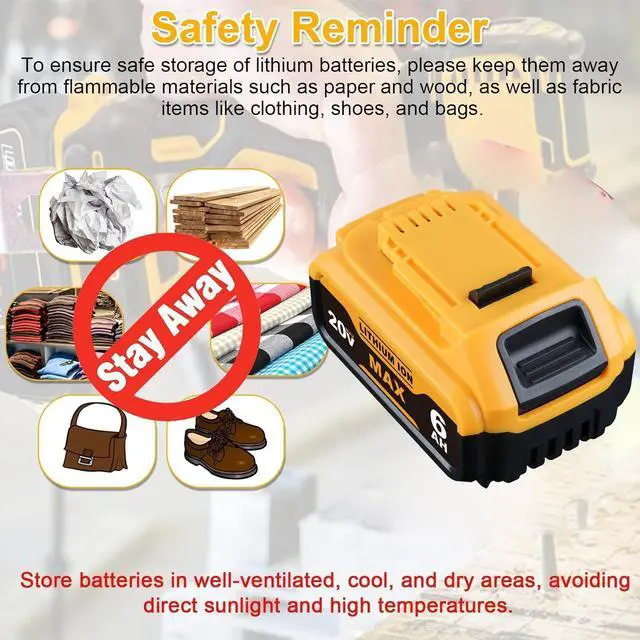 Alt view image 4 of 4 - Vanon For DeWalt DCB205-2 20V 20 Volt Max XR 6.0Ah Lithium Ion Battery DCB200