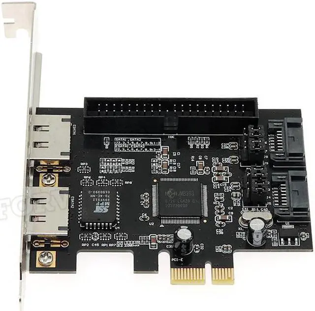 Alt view image 3 of 6 - Combo SATA 2.0 + IDE PCI-E RAID Controller Card 1Port IDE+2 port sata +2 port eSATA Card RAID 0, RAID 1, RAID 0+1 Supported