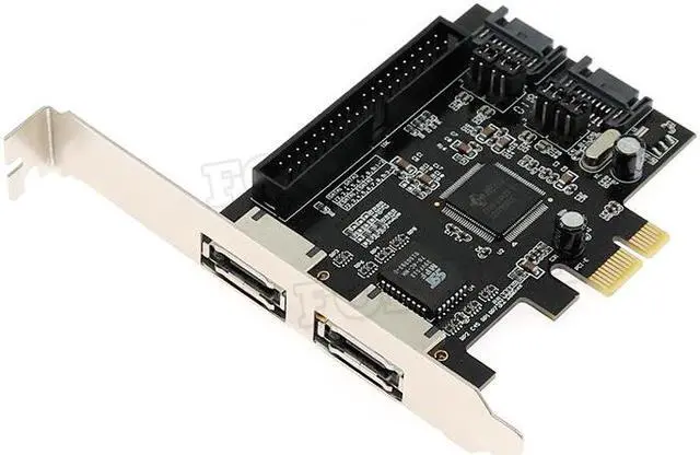 Alt view image 2 of 6 - Combo SATA 2.0 + IDE PCI-E RAID Controller Card 1Port IDE+2 port sata +2 port eSATA Card RAID 0, RAID 1, RAID 0+1 Supported