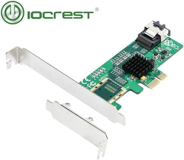 Main image of IOCREST SATA III 4-port PCI-e Controller Card Marvel 88SE9215 chipset with Full and Low Profile Brackets do not contains cable