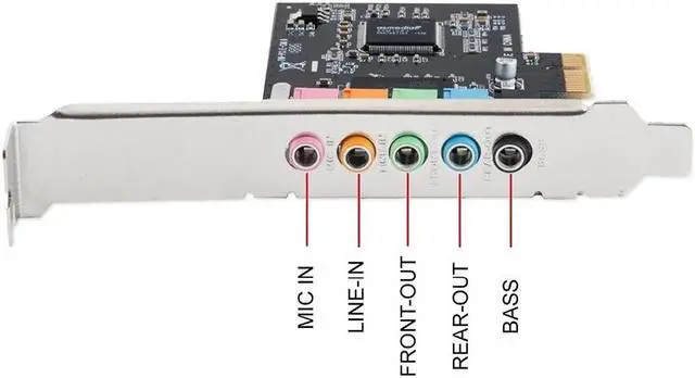 Alt view image 5 of 6 - PCI Express 5.1 channel surround sound audio card PCIE 6-channel 3D stereo pcl-e PC sound card with CMI8738 chip