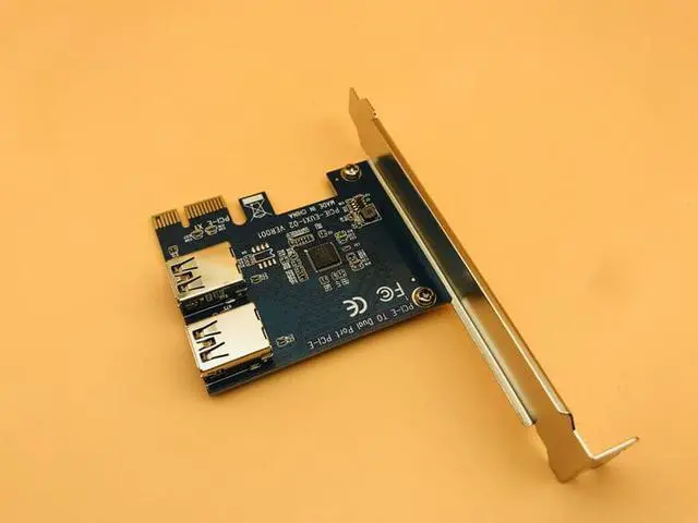 Alt view image 4 of 6 - USB 3.0 PCI-E 1 turn 2 PCI express 1X slots Riser Card Mini ITX turn external 3 PCI-E slot adapter PCIe Port Multiplier Card