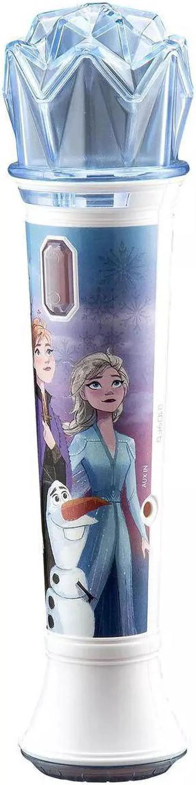 Alt view image 2 of 18 - Disney Frozen 2 Karaoke Sing Along Microphone For Kids, Built In Music, Flashing Lights, Pretend Mic, Toys For Kids Karaoke Machine, Blue