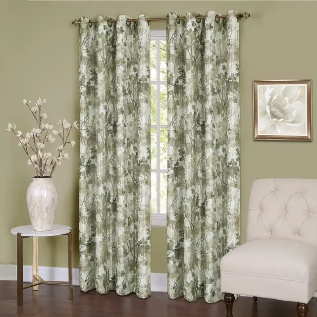 Alt view image 3 of 3 - Tranquil - Lined Grommet Panel - 50 x 84 - Green