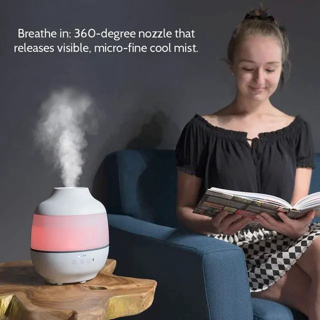 Alt view image 6 of 7 - HoMedics UHE-CM18 0.5gal Cool Mist Ultrasonic Humidifier with Aroma White