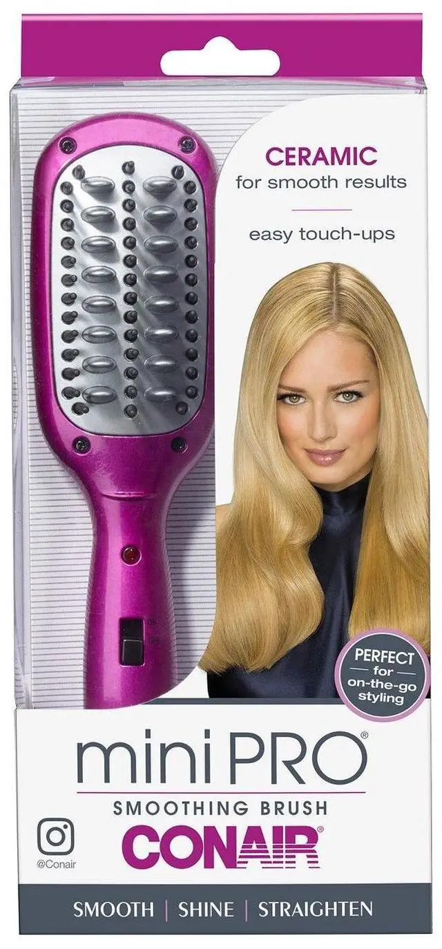 Alt view image 8 of 8 - CONAIR BC11 MiniPRO(R) Ceramic Smoothing Brush