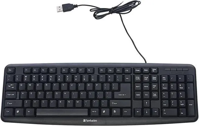 Alt view image 15 of 20 - Verbatim 99201 Black USB 2.0 (also compatible with USB 1.1 ports) Wired Keyboard