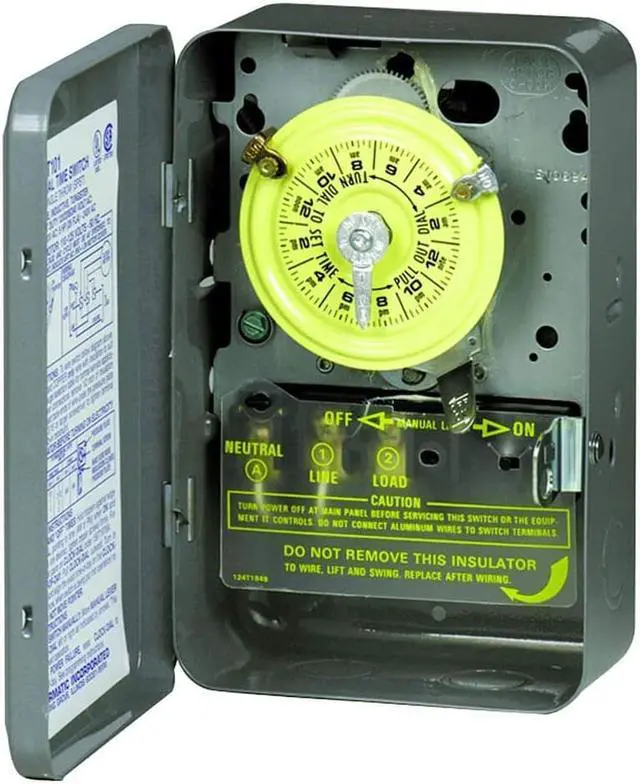 Alt view image 11 of 14 - Intermatic 240V 40A 4000W DPST Timer T104D89