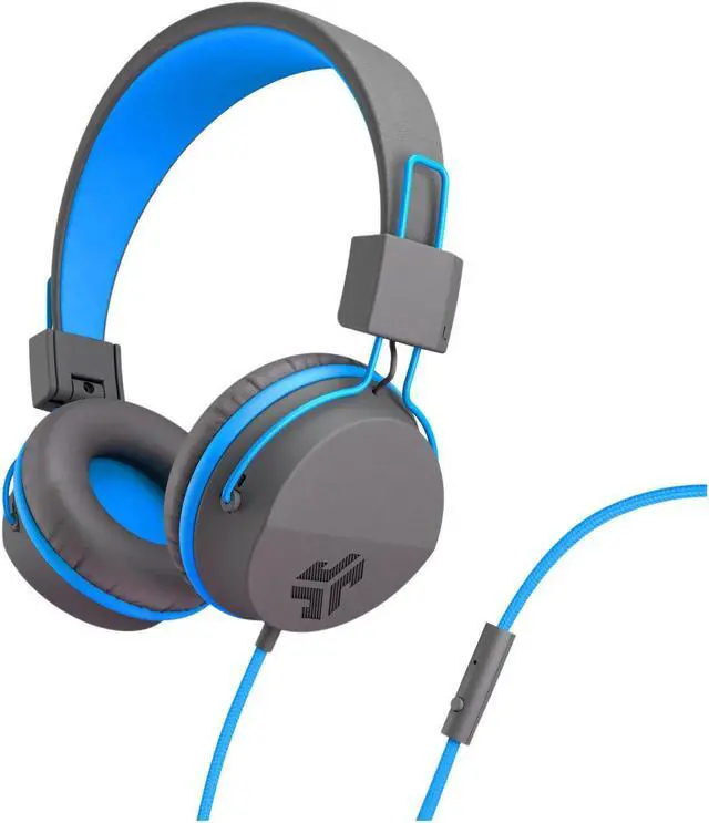 Main image of JLAB Gray/Blue NEONHP-GRYBLU-BOX Neon On Ear Headphones with Universal Mic