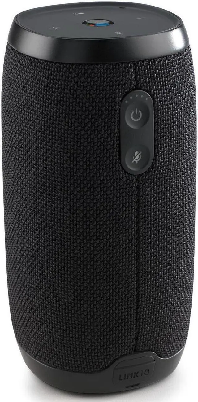 Alt view image 7 of 20 - JBL Link 10 Smart Voice-Activated Portable Wireless Bluetooth Speaker with Google Assistant, IPX7 Waterproof, Black