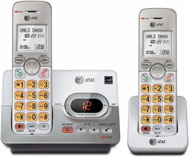 Alt view image 3 of 4 - VTECH COMMUNICATIONS INC Cordless Phone Answering System, Caller ID/Call Waiting, 2-Handset EL52203