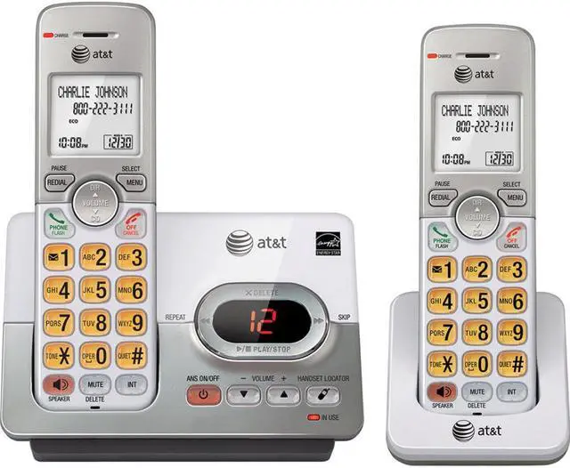 Alt view image 2 of 4 - VTECH COMMUNICATIONS INC Cordless Phone Answering System, Caller ID/Call Waiting, 2-Handset EL52203