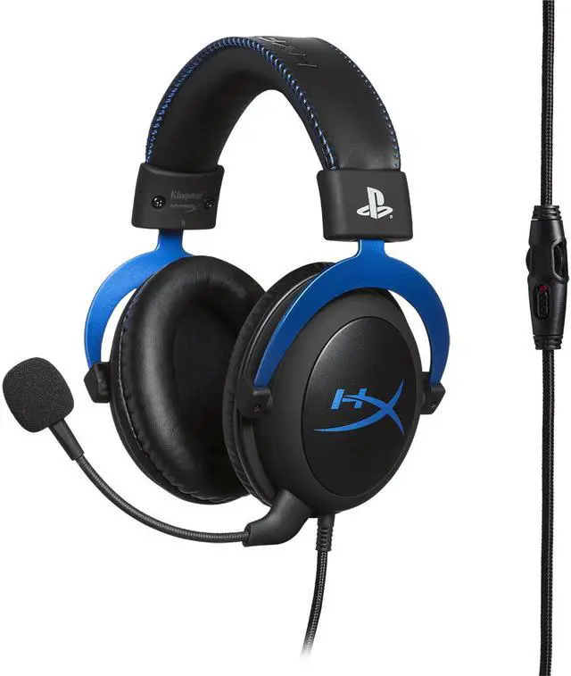Alt view image 8 of 20 - HyperX Cloud Headset - Stereo - Blue - Mini-phone - Wired - 41 Ohm - 15 Hz - 25 kHz - Over-the-head - Binaural - Circumaural - 4.27 ft Cable - Electret, Condenser, Noise Cancelling Microphone