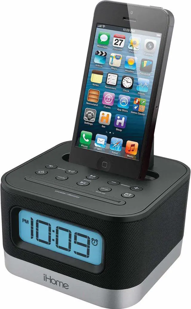Alt view image 11 of 17 - IHOME IPL8B Stereo FM Clock Radio with Lightning Dock & Play (Black)