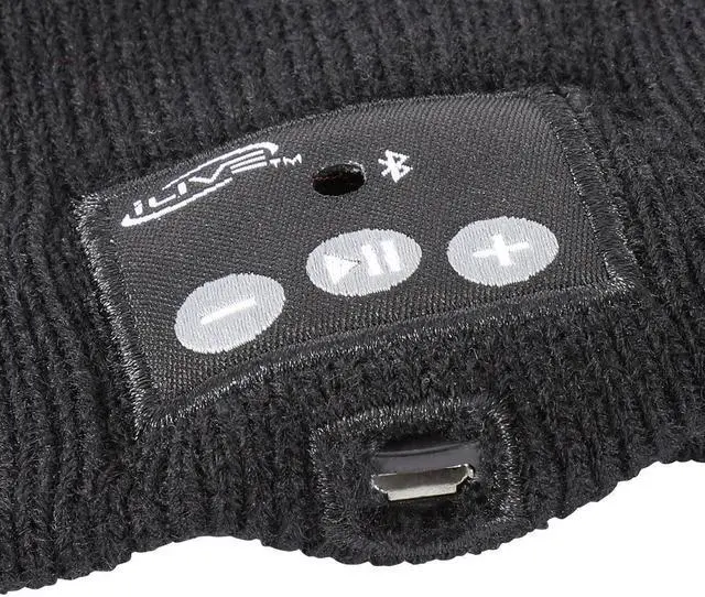 Alt view image 10 of 11 - iLive iAKB45B Bluetooth(R) Wireless Knit Stocking Beanie with Microphone (Black)