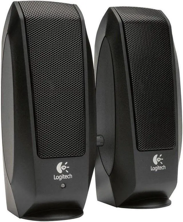 Alt view image 9 of 11 - Logitech S-120 2-Piece 2 Channel Multimedia Speaker System w/Headphone Jack (Black)