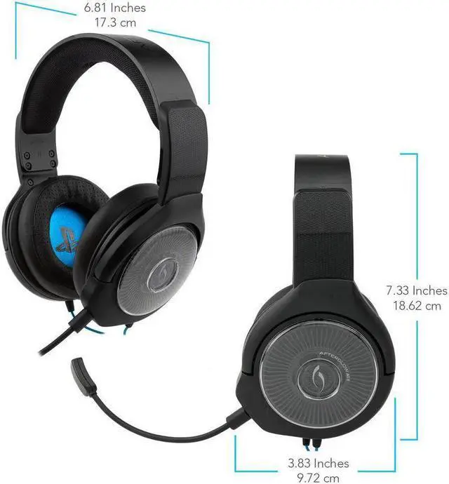 Alt view image 12 of 15 - PDP PS4 Afterglow AG 6 Wired Gaming Headset, 051-077-NA-BK