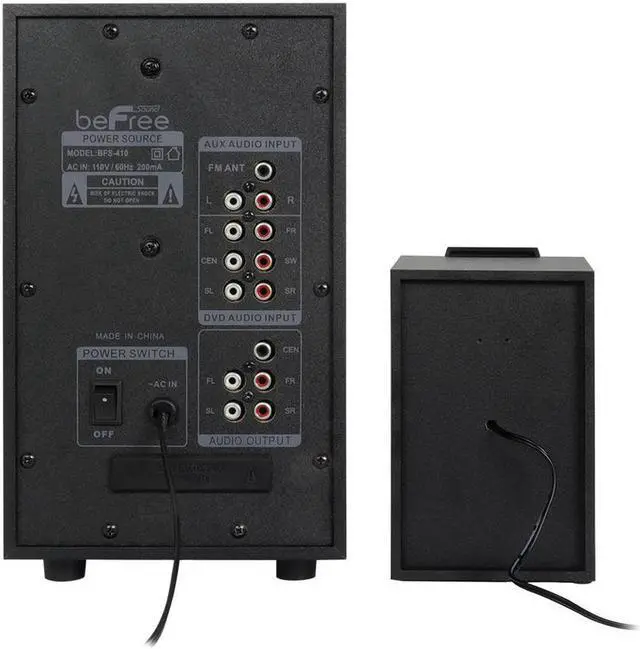 Alt view image 6 of 16 - Befree Sound BFS-410 5.1 Channel Surround Sound Bluetooth Speaker System, Red
