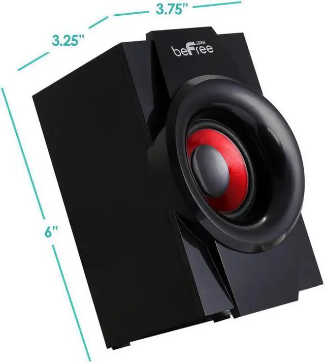 Alt view image 5 of 16 - Befree Sound BFS-410 5.1 Channel Surround Sound Bluetooth Speaker System, Red