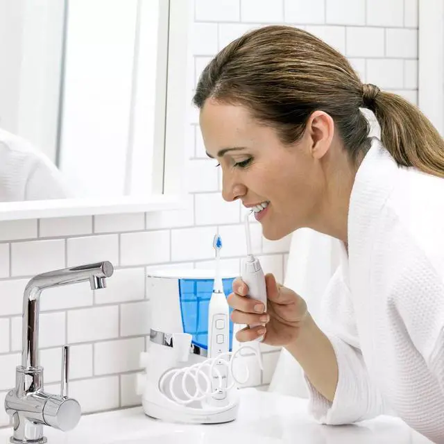 Alt view image 7 of 15 - Waterpik Complete Care 5.0 Toothbrush & Water Flosser white