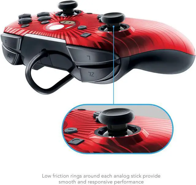 Alt view image 5 of 10 - PDP Nintendo Switch Faceoff Wired Pro Controller, Super Mario, 500-056-NA-D6 - Nintendo Switch