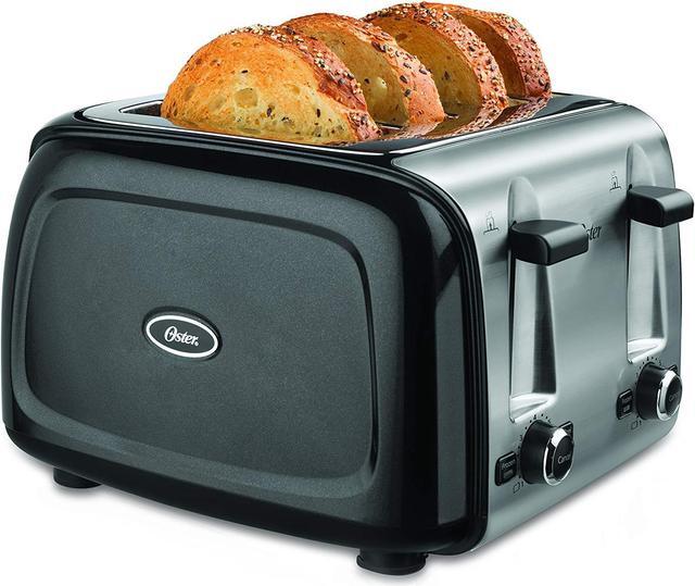 Alt view image 7 of 10 - Oster 4-Slice Toaster, Black Metallic TSSTTRPMB4-NP