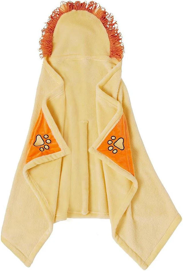 Alt view image 4 of 9 - Urban Dreams Safari Lion Mane 50 X 25 Inches Polyester Hooded Throw, Machine Washable, Golden
