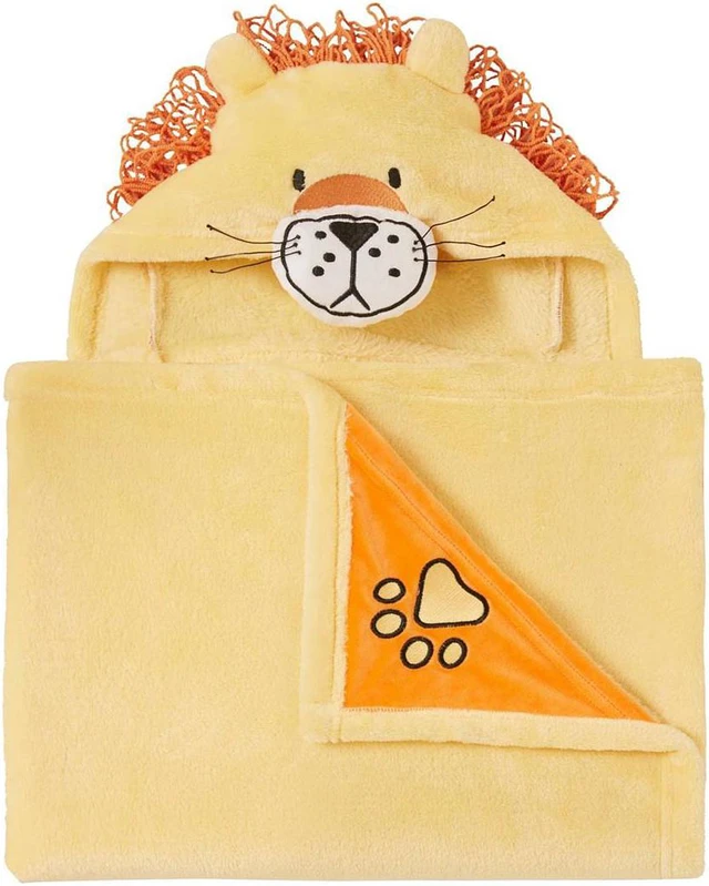 Main image of Urban Dreams Safari Lion Mane 50 X 25 Inches Polyester Hooded Throw, Machine Washable, Golden