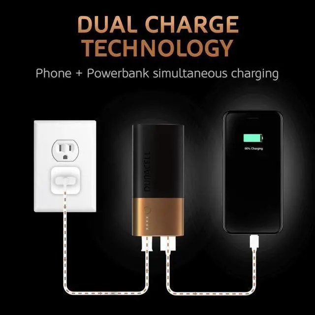 Alt view image 10 of 20 - Duracell DURDMLIONPB2 Power Bank Mobile Battery Charger PB2, Black
