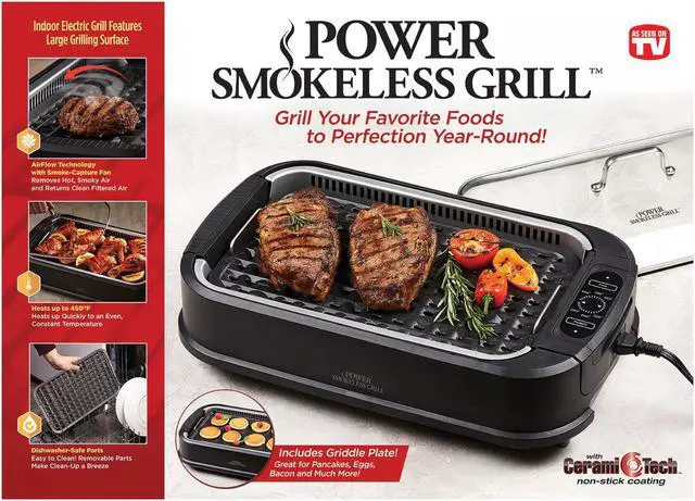 Alt view image 6 of 8 - Power Smokeless Grill by Tristar