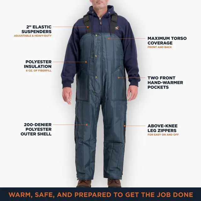 Alt view image 3 of 11 - REFRIGIWEAR 0985RNAV2XL Bib Overalls,Unisex,Fits 44 to 46" Waist