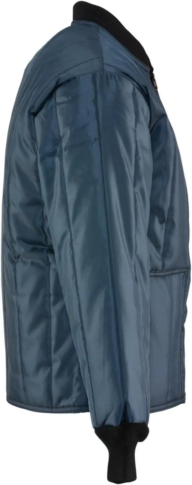 Alt view image 4 of 6 - RefrigiWear Mens Econo-Tuff Warm Lightweight Fiberfill Insulated Workwear Jacket (Navy, Large)