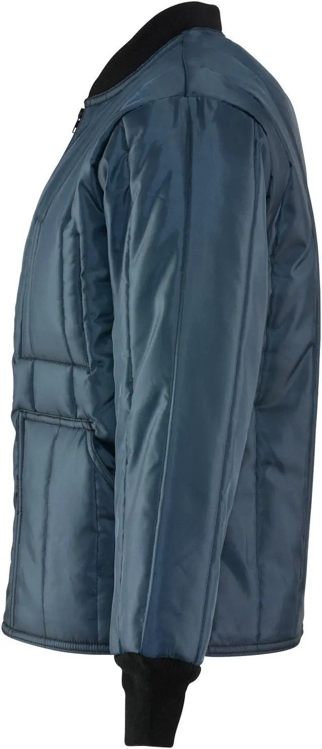 Alt view image 3 of 6 - RefrigiWear Mens Econo-Tuff Warm Lightweight Fiberfill Insulated Workwear Jacket (Navy, Large)
