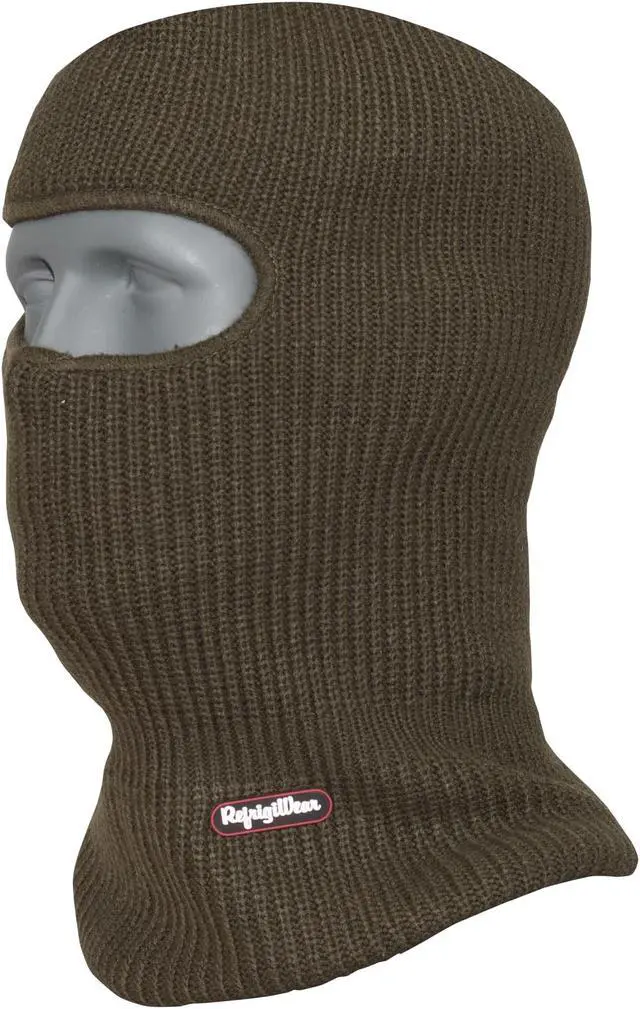 Alt view image 2 of 3 - RefrigiWear Double Layer Acrylic Knit Open Hole Balaclava Face Mask (Sage Green, One Size Fits All)