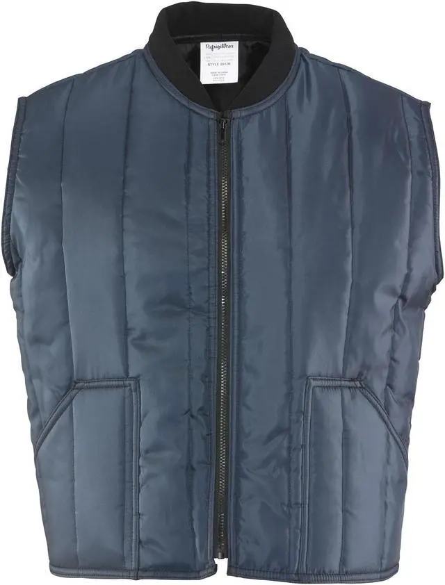 Main image of RefrigiWear Men's Econo-Tuff Warm Lightweight Fiberfill Insulated Workwear Vest (Navy Blue, XL)