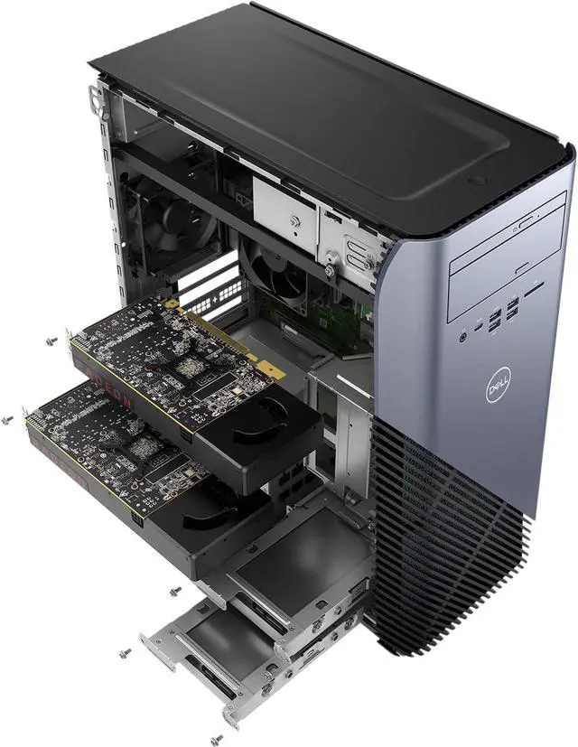 Alt view image 5 of 6 - Dell Inspiron 5675 Gaming Desktop ( AMD Ryzen 3 1200 3.1Ghz, 8GB Ram, 1TB Hard Drive, AMD Radeon RX 560 2GB Graphics, Windows 10 Home ) Grade B