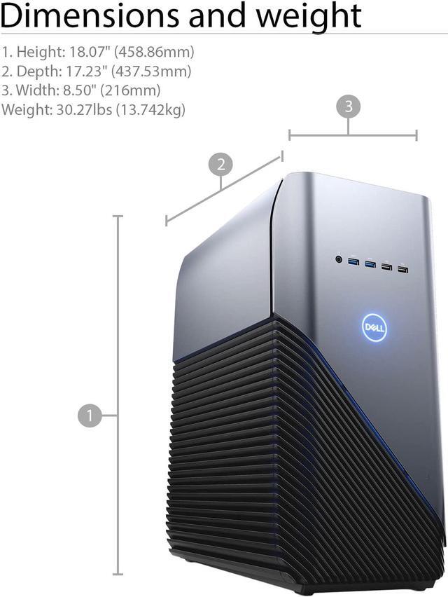 Alt view image 6 of 7 - Dell Inspiron 5680 Gaming Desktop ( Intel Core i5-8400 2.80Ghz, 8GB Ram, 128GB SSD + 1TB Hard Drive, Nvidia GeForce GTX 1060 3GB, Windows 10 Home ) Grade A