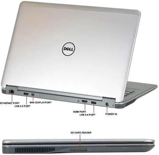 Alt view image 3 of 6 - DELL LATITUDE E7440 14.1" i5-4300U, 4GB RAM DDR3, 256GB SSD, WIN 10 Grade C