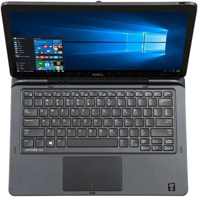 Alt view image 2 of 7 - Dell Latitude 7350 13.3" FHD IPS Touch-Screen Laptop 2-in-1 Tablet Ultrabook, Intel Core M5Y71 up to 2.9GHz, 4GB Ram, 128GB SSD, Dual Webcam, Backlit Keyboard, 802.11AC, Bluetooth, Win 10 Pro