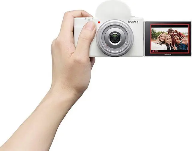 Alt view image 5 of 20 - Sony ZV-1F Vlog Camera for Content Creators and Vloggers (White)