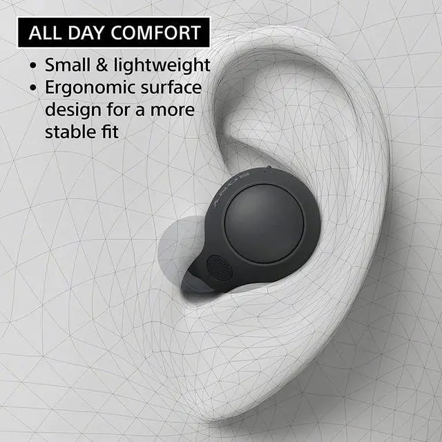 Alt view image 3 of 15 - Sony Black Truly Wireless Noise Canceling In-Ear Headphones - WFC700N/B