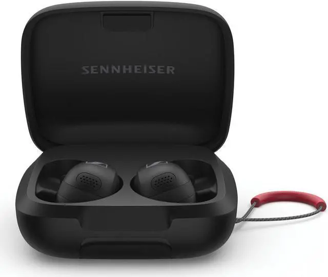 Alt view image 3 of 10 - Sennheiser MOMENTUM Sport Earbuds with Sport Sound Tuning and Adaptive ANC, Secure Fit, 24-Hour Battery Life, Fitness Tracker for Body Performance Data - Black