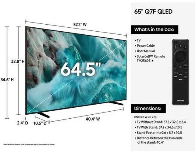 Alt view image 5 of 5 - Samsung Q7F QLED TV 65-Inch 4K Smart in Black - QN65Q7FAAFXZA