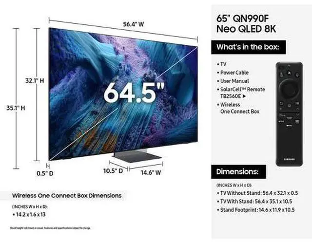 Alt view image 5 of 6 - Samsung QN990F Neo QLED TV 65-Inch 8K Smart in Graphite Black - QN65QN990FFXZA