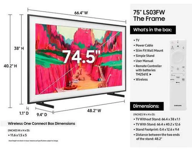 Alt view image 5 of 5 - Samsung The Frame Pro LS03FW Neo QLED 4K 75-Inch Smart TV in Black - QN75LS03FWFXZA