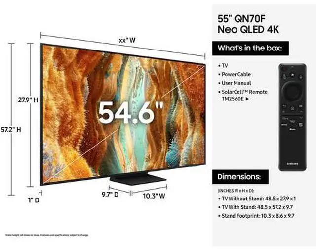 Alt view image 5 of 5 - Samsung QN70F Neo QLED 55-Inch 4K Smart in Black - QN55QN70FAFXZA