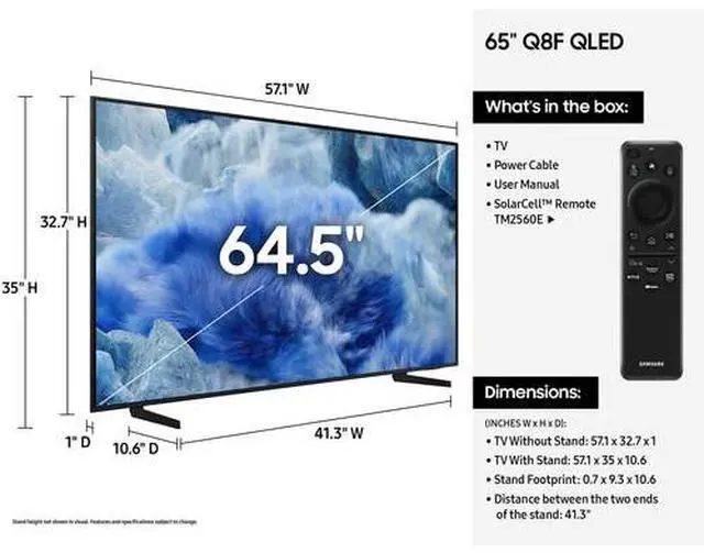 Alt view image 4 of 5 - Samsung Q8F QLED TV 65-Inch 4K Smart in Black - QN65Q8FAAFXZA
